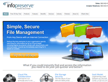 Tablet Screenshot of infopreserve.com